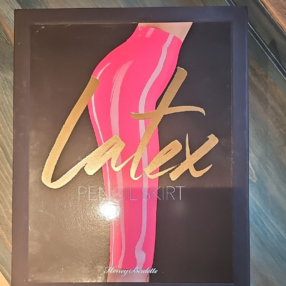 NWOT ~Honey Birdette Vibrant Pink Latex Skirt
